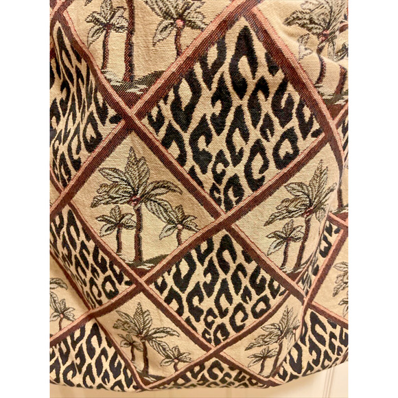VINTAGE AMERICANA BY SHARIF Tapestry Palm Tree Shoulder GARMENT BAG 37" X 23" - Picture 2 of 6